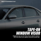 Auto Dynasty 4Pcs Carbon Fiber Pattern Window Visors Compatible - Image 3
