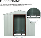 6x5 FT Outdoor Storage Shed, Metal Garden Shed - Image 4