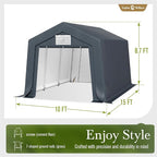 Sophia & William Carport Storage Shed 10x15 ft Portable, Heavy Duty Car Port - Image 6