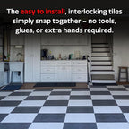 Big Floors GarageDeck Coin Pattern, Durable Copolymer Interlocking Modular - Image 2