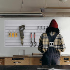 NeatiEase 2 x 4ft Slatwall Panel Wall Storage Systems, Slat Wall Paneling - Image 5