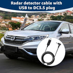 USB to DC3.5 Plug Radar Detector Power Cable, USB 5V-12V Power Cable Compatible - Image 6