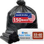 Reli. 55-60 Gallon Trash Bags Heavy Duty | 150 Count | 50-60 Gallon | Large by Reli