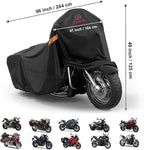 Motorcycle Cover All Season, Universal Waterproof Weather Sun Outdoor - Image 4
