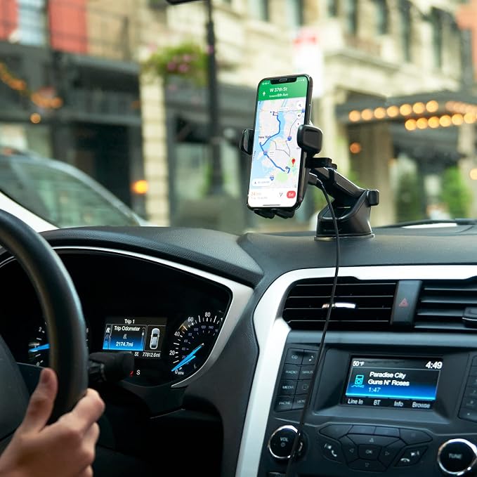 iOttie Car Charger Easy One Touch Wireless 2 Qi Charging Dashboard Phone Mount - Image 7