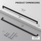 goldenwarm Black Cabinet Pull 45 Pack Matte Black Drawer Hardware Pulls Modern - Image 2