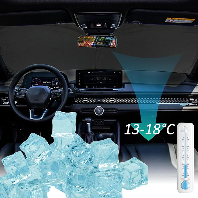 ROCCS Windshield Sunshade UV Ray Reflector Compatible - Image 3