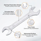 HARFINGTON Double Open End Wrench 13mm x 15mm Metric 15 Degree Offset Angle - Image 4