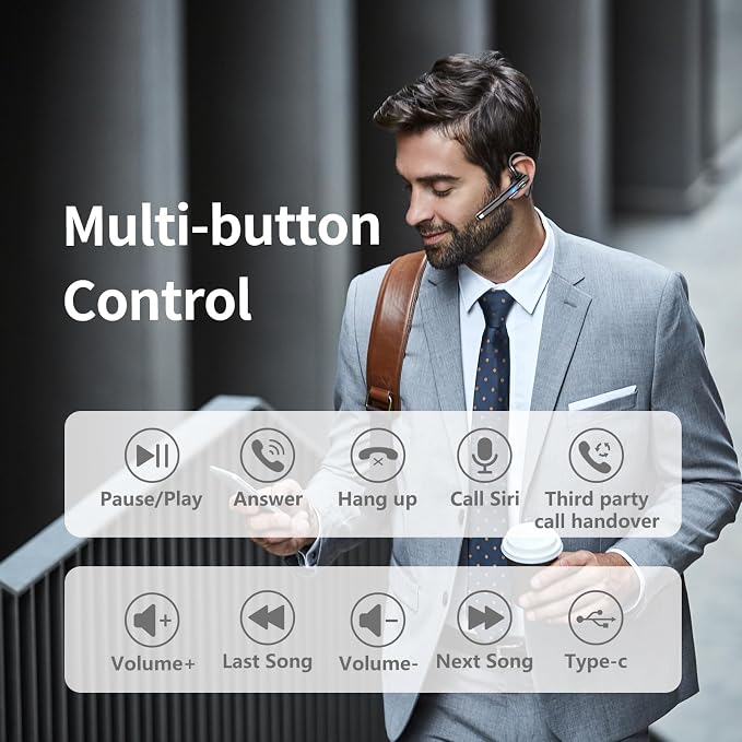 Bluetooth Headset, Wireless Earpiece - Image 7