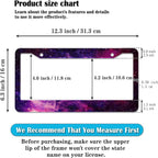 License Plate Frames Multicolor License Plate Cover Beautiful Galaxy Space - Image 2