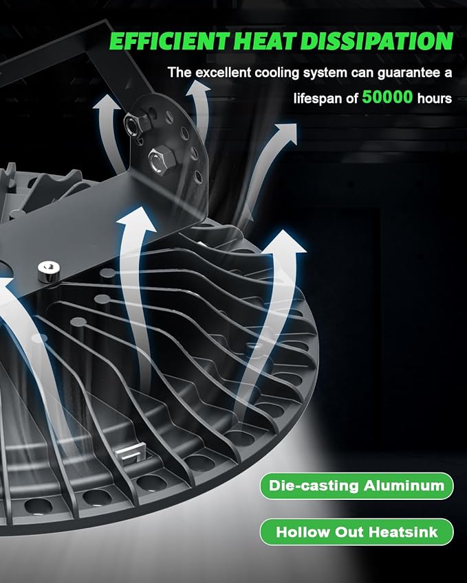 Viugreum 100W UFO LED High Bay Light 10, 000LM 120V LED High Bay Lights 5000K - Image 4
