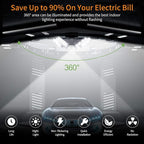 LED Garage Lights, 140W 18500 Lumens Garage Ceiling Lighting, 6000K Daylight - Image 6