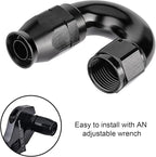 EVIL ENERGY 12AN 180 Degree PTFE One Piece Full Flow End Hose Fitting Aluminum - Image 6