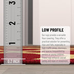 Ottomanson Hallway Runner Rug 1'10" x 7' Non Slip Trellis Area Rugs Easy to - Image 5