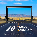 10'' 1080P Wireless Backup Camera System, 10 Inch DVR Quad Split Monitor - Image 8