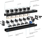 CRST 2Pack 6 Outlet Heavy Duty Power Strip - Image 6