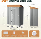 5x3FT Multi-Used Shed & Outdoor Storage Shed - Image 5
