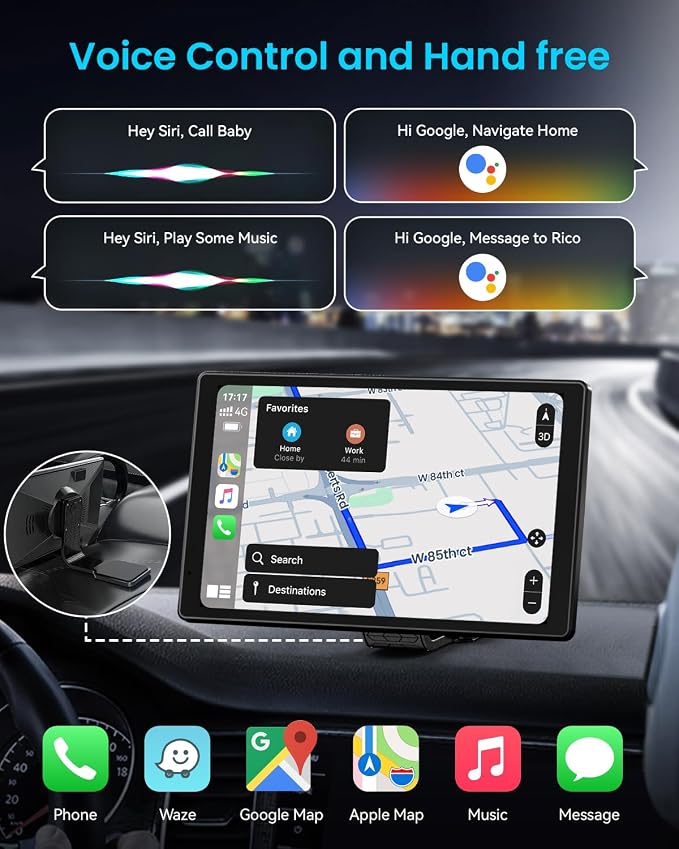8” Wireless Apple CarPlay Screen - Image 3