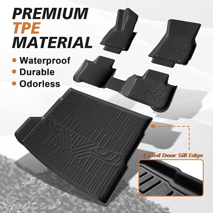 TripleAliners Floor Mats & Trunk Mat All Weather Liners Compatible - Image 3