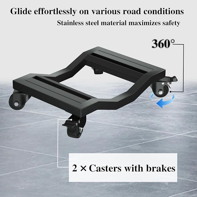 I'EZONK Industrial Stainless Steel Car Dolly Set of 4-6, 084kg Capacity | Pro - Image 4