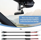 Radar Detector Mount, Rearview Mirror Rod Radar Mounting Bracket+Rearview - Image 3