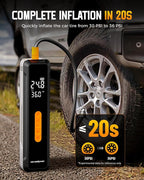 NEVERLAND Tire Inflator Portable Air Compressor - 20000mAh 150PSI Car Tire Air - Image 2