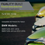 Premium Semi-Metallic Front Brake Pads Compatible - Image 3