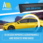 Extra Durable Window Deflectors Tape-On Window Visors Rain Guards Fit - Image 5
