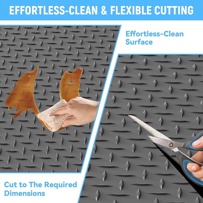 4x6 FT Garage Floor Mat, 2.8mm Thickened PVC Flooring Roll - Image 5