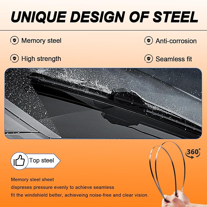 HULADAED® 26''+19''+16'' Windshield Wipers Replacement - Image 4