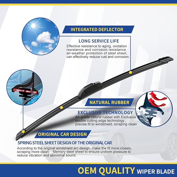 3 wipers Replacement for 2009 2010 2011 2012 2013 2014 2015 Honda Pilot - Image 4