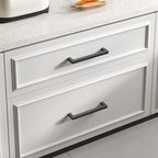 Goldenwarm 2Pack Black Square Bar Cabinet Pull Drawer Handle Stainless Steel - Image 3