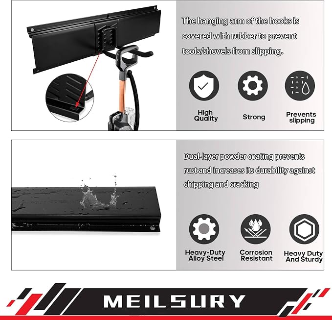 Garage Storage, 48-INCH Garage Tool Organization Wall Mount, Upgraded to - Image 5
