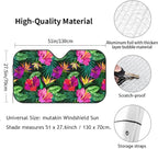 Tropical Flowers Car Windshield Sunshade Front Window Sun Visor Protector - Image 6