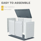 DWVO Outdoor Weather-Resistant Horizontal Storage Shed, 35 Cu Ft Capacity - Image 5