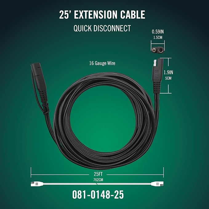 Battery Tender 25 Foot Extension SAE Cable - Image 2