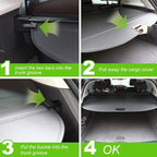 Cargo Cover for Jeep Patriot Compass 2007-2010 2011-2016 Rear Trunk Cover Trunk - Image 4