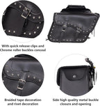 GARGOYLE BELLS Motorcycle Saddle Bags Synthetic Leather Motorcycle Luggage Bag - Image 2