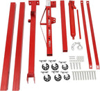 2 Ton Engine Hoist, Folding Hydraulic Engine Crane Red, Heavy Duty Cherry - Image 9