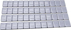 YIZBAP Wheel Weights Gray 1/4oz, 72 oz/Box, by YIZBAP