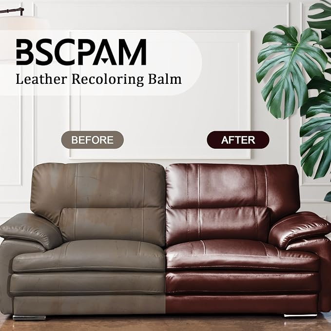 12oz Leather Recoloring Balm & 3.4oz Mink Oil Leather Conditioner kit, Maroon - Image 2