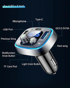 LIHAN USB C Bluetooth Adapter for Car, AUX Wireless FM Radio Transmitter - Image 7