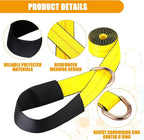 8 Pack 2'' x 12ft Tow Truck Straps Lasso Wheel Lift Straps Lasso Tow Strap - Image 4