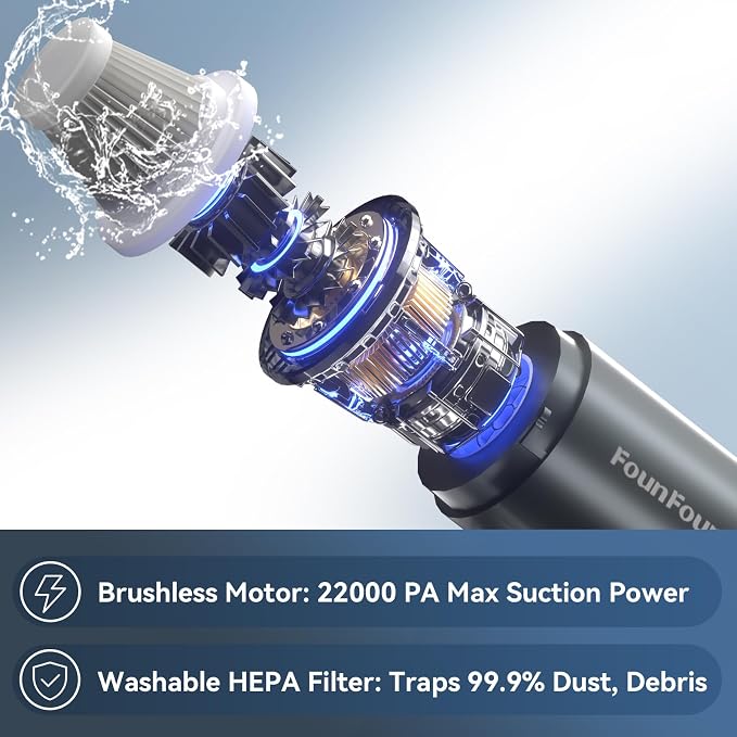 Car Vacuum Portable Cordless, Mini Handheld Vacuum Cleaner - Image 5