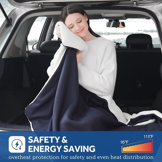 Sealy 12-Volt Heated Car Blanket, Portable Electric Blanket - Image 3