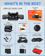 Dash Cam 4 Channel Front and Rear Inside, 360° Car Camera 4K UHD, Dash Camera - Image 10