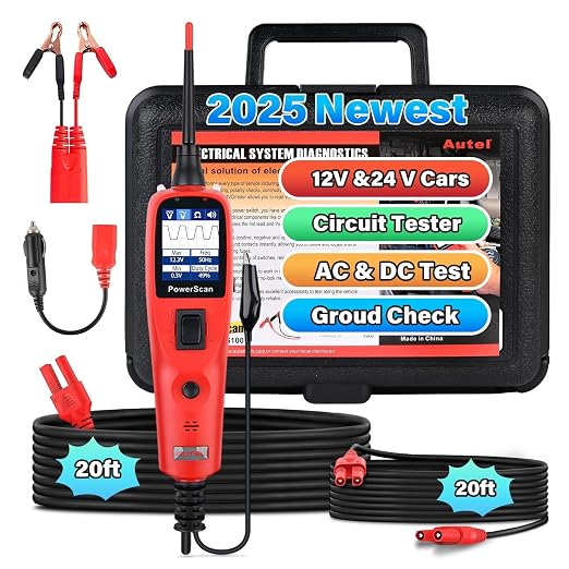 Autel PowerScan PS100 Automotive Circuit Tester 2.0, 12-24V Power Circuit Probe by Autel