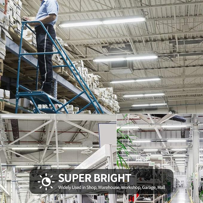 4FT LED Shop Light, 65W 5000K Daylight White 7500LM Super Bright T8 Integrated - Image 2