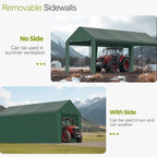 GOJOOASIS 10x20 Carport Heavy Duty Portable Garage Shelter Metal Car Canopy Tent - Image 2