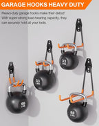 QcoQce 10 Pack Garage Hooks Heavy Duty, Wall Mount Utility Hooks - Image 3